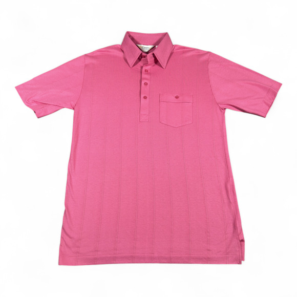 Vintage Classics by Palmland Polo Shirt Adult MEDIUM Pink Tennis Tail Pocket 90s - Picture 1 of 10